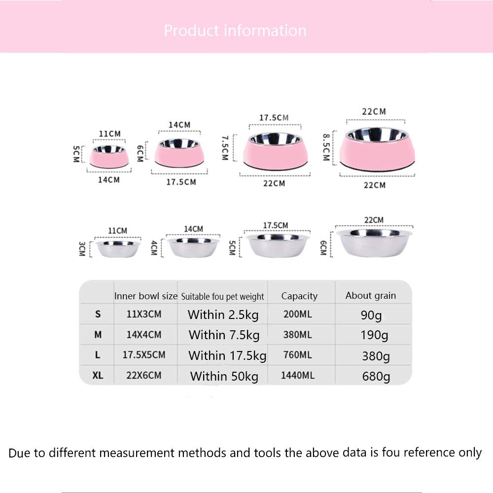 Large Stainless Steel Pet Food Bowls