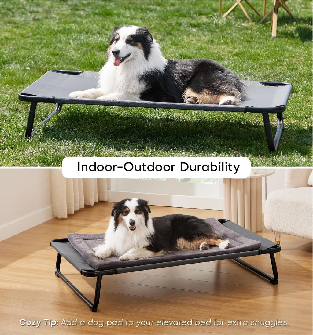 Made4Pets Large Dog Outdoor Adjustable Pet Bed With Buckle Legs, Washable Mesh Cover, Non-Slip Feet, Durable And Bite-Resistant, Suitable For Indoor And Outdoor Use