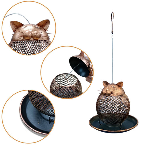 Cat Shaped Bird Feeder Cat Shaped Vintage Handmade