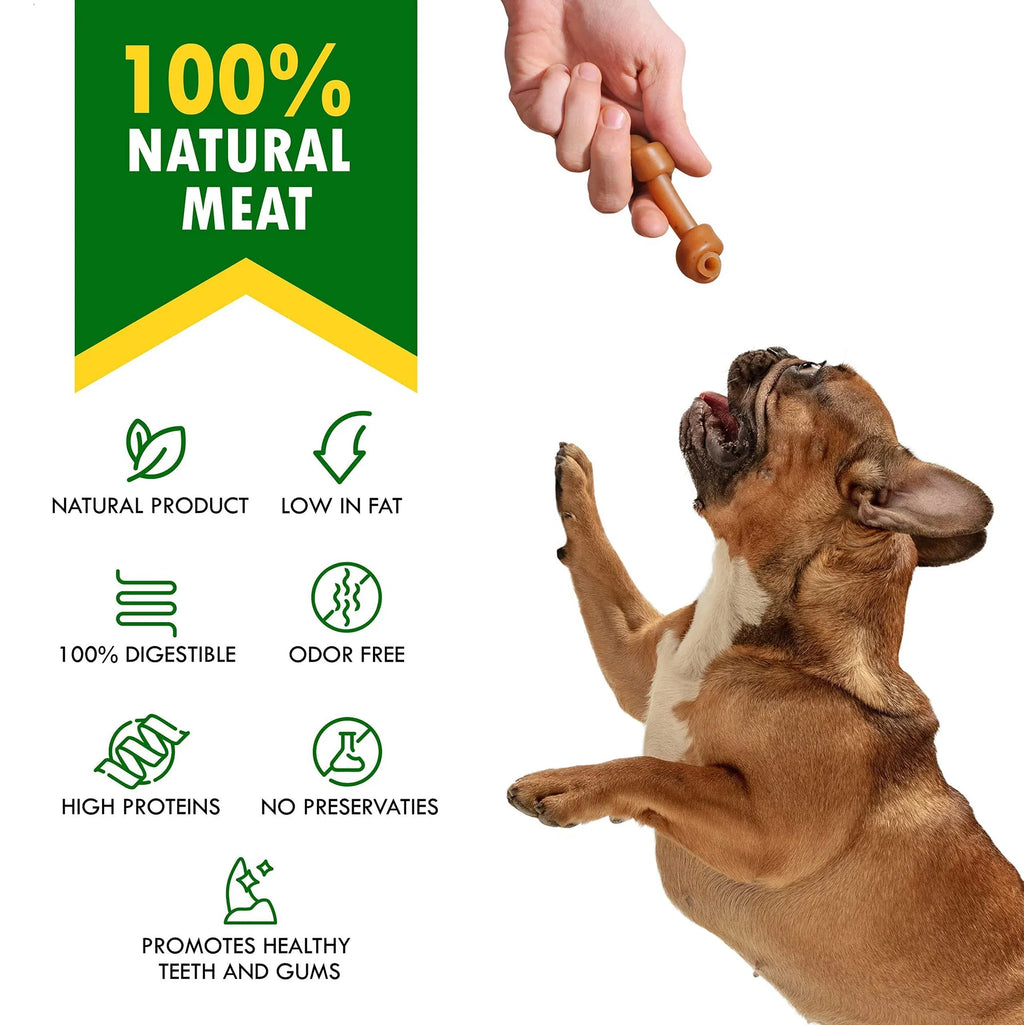 Dog Peanut Butter Bones with Cranberry Rawhide Free Chew Treats, Organic Snacks Healthy Collagen & Bulk Best Chews