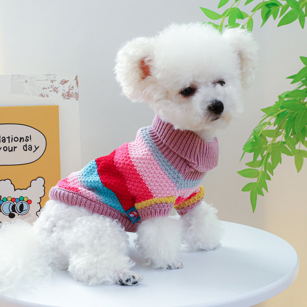 Color Striped Comfortable Pet Sweater