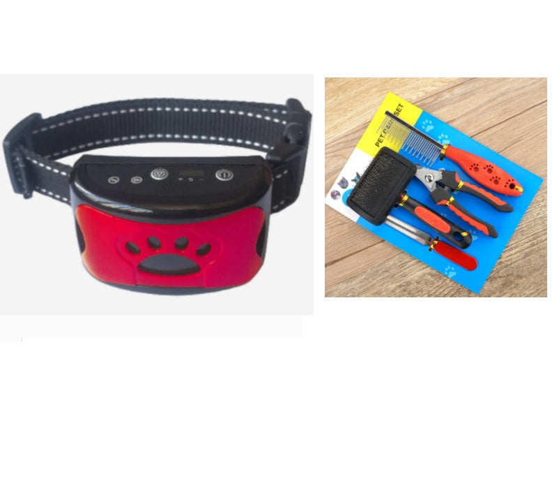 Dog Bark Arresting Training Collar with Vibration Sound Remote Control