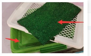 Grid Lawn Flat Toilet Dog Potty - Cleaning Tool