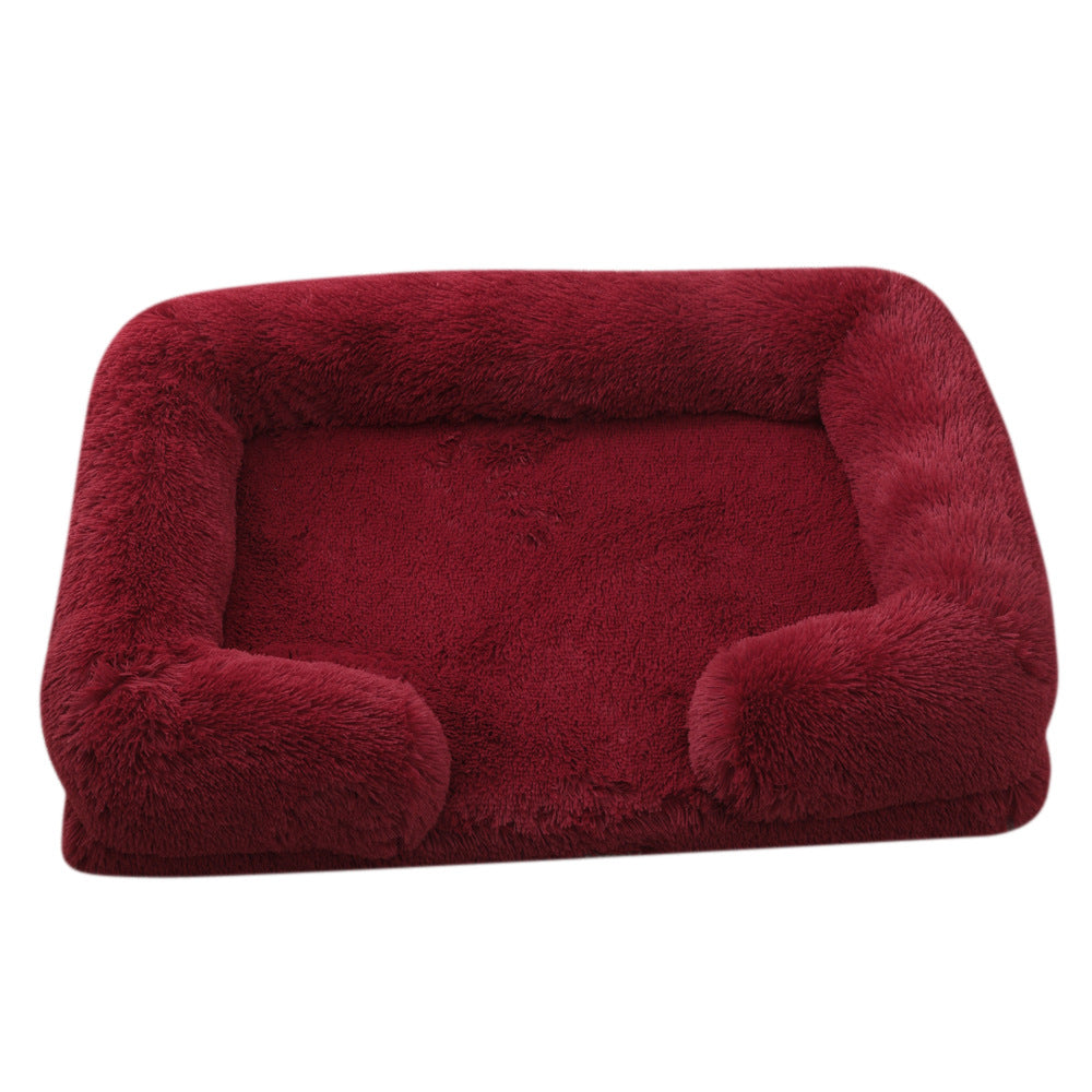 Plush Square Pet Bed Dog Bed Winter