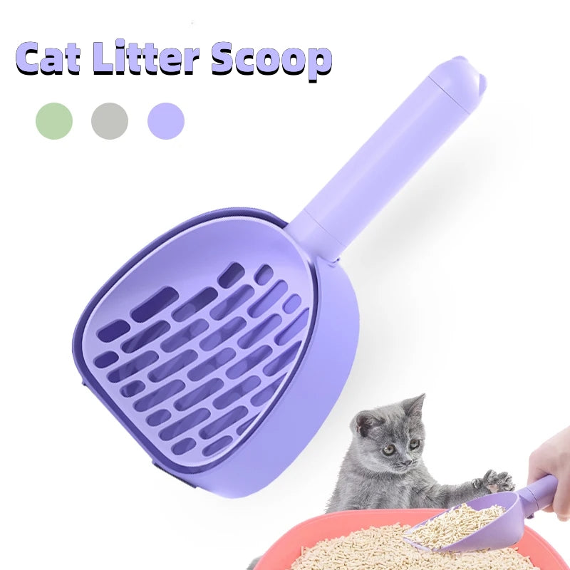 Cat Litter Scoop with Mountable Base