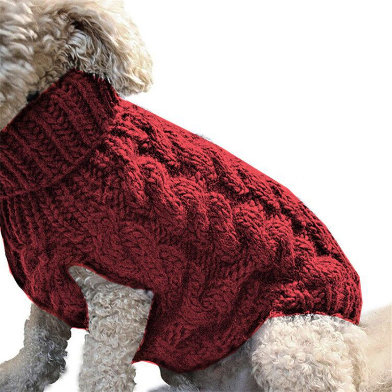 Pet Sweater Dog Winter Warm Knitted Clothing