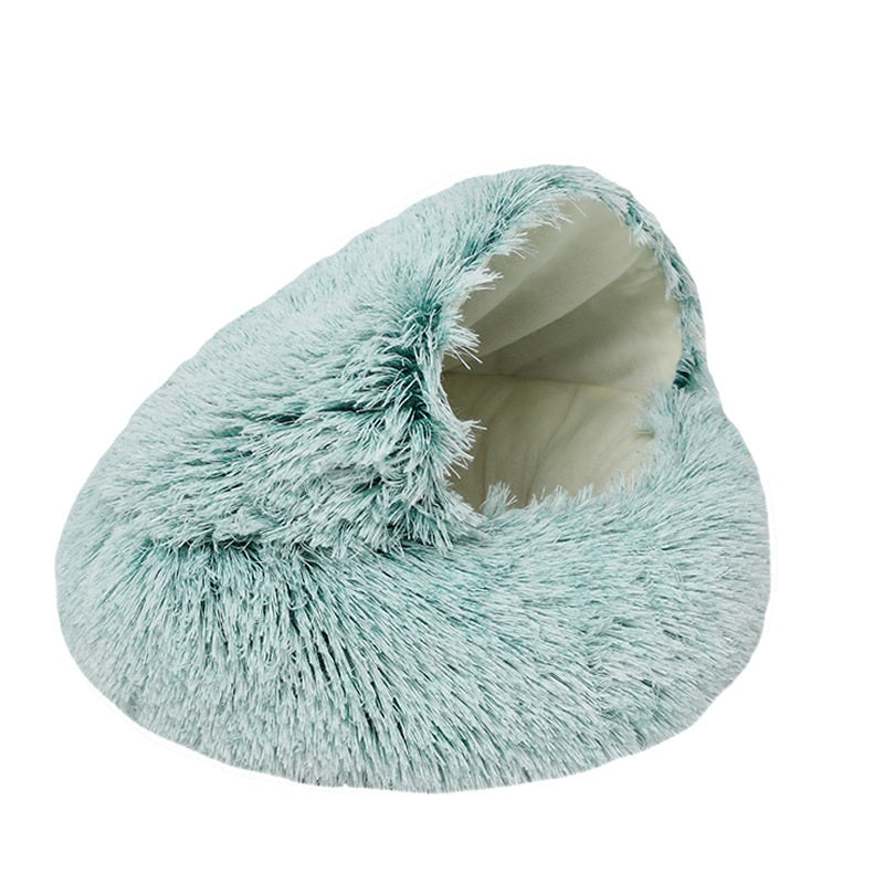 Crystal Velvet Warm Round Pet Bed