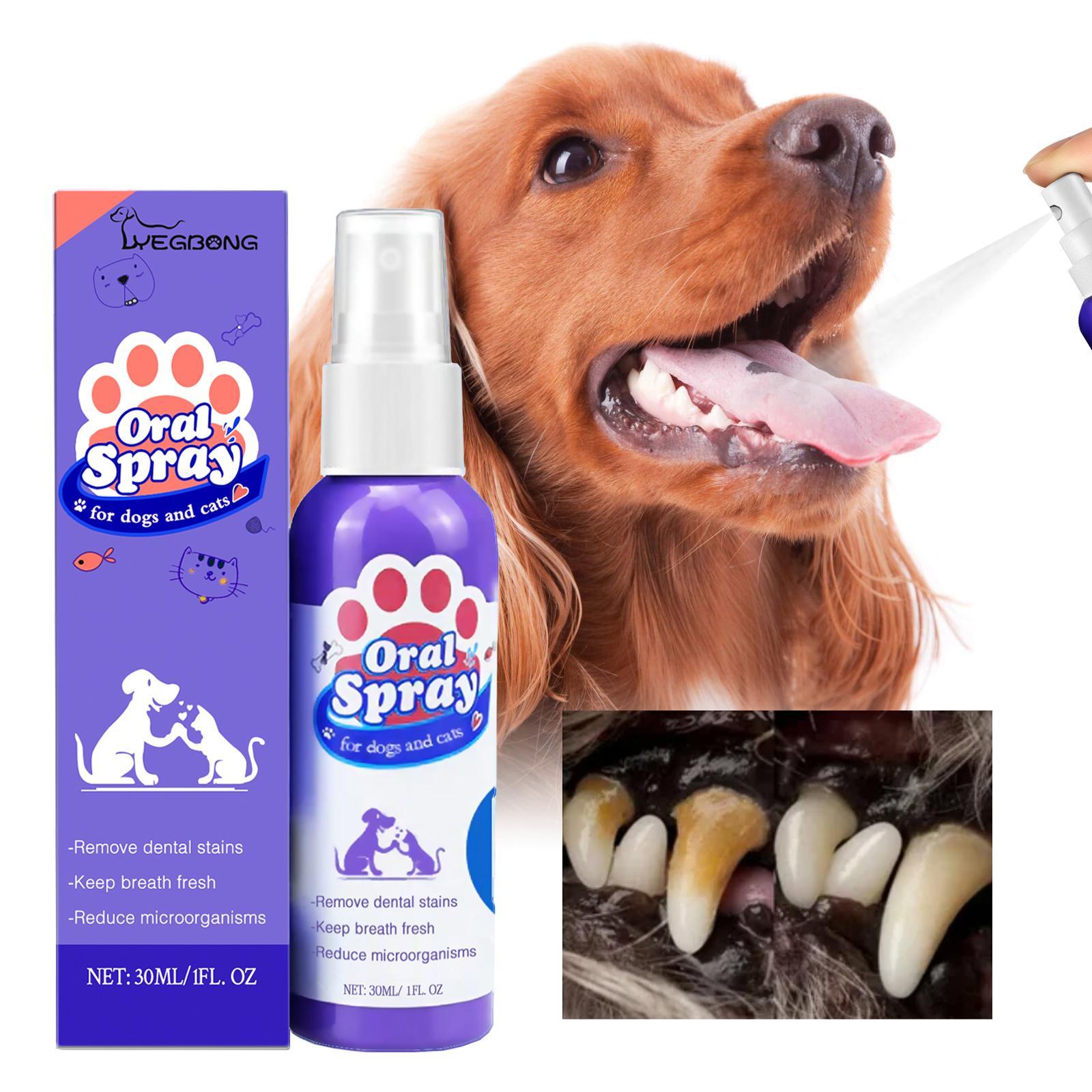 Pet Cat And Dog Teeth Cleaning Spray Pet Oral Cleaning Deodorizing Fresh Breath
