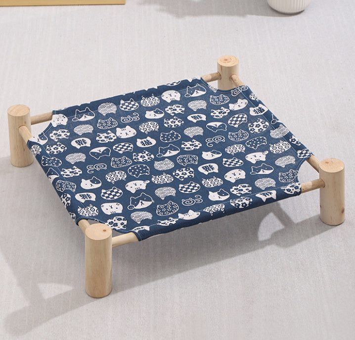 Removable And Washable Solid Wood Pet Dog Bed