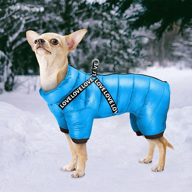 Thick Windproof Four-leg Pet Parka