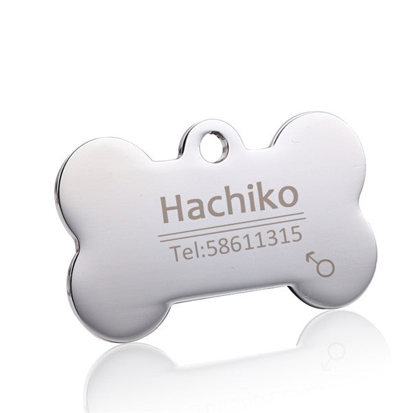 Free engraving Pet Dog cat collar accessories Decoration Pet ID Dog Tags Collars stainless steel cat tag customized tag