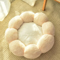 Pet Warm Plus Velvet Thick Round Bed Flower Design Cat Litter Kennel