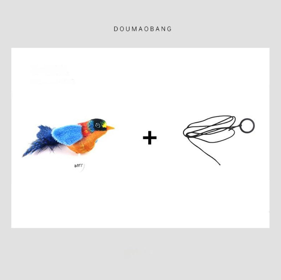 Cute Bird Design Cat Teaser Toy, SimulationParrot Cat Teaser Toy, Interactive Cat Teaser Toy,Pet Supplies Catbirdtoy Catnip