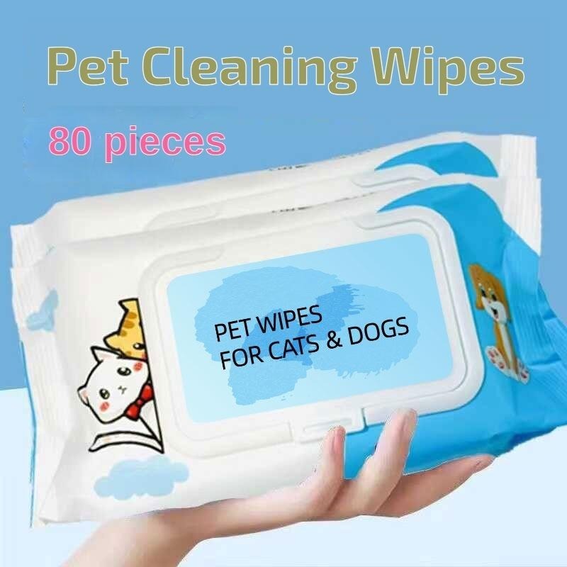 Dog Cat Pet Wet Wipes For Paws And Butt, EarsEyes  Plant-based Pet Wipes, Unscented DogWipes, Cleaning Deodorizing, Paw Wipes ForDogs Cats Pets