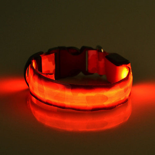 Camouflage LED Illuminated Dog Collar
