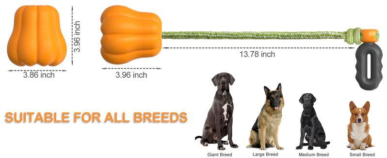 PROKEl Dog Rope Fetch Exercise ToyforMedium  Large Aggressive Chewers BreedDogsChew Interactive Toys Training Tug Of WarBallsindoor And Outdoor Halloween Dogtoyorange Plain Indestructible Dogtoy Super