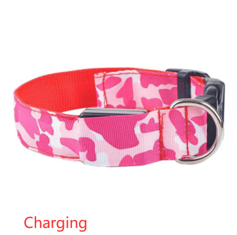 Camouflage LED Illuminated Dog Collar