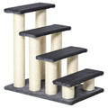 PawHut Cat Tree With 4 Steps - Stair Shaped Cat Tree with Sisal Scratching Post