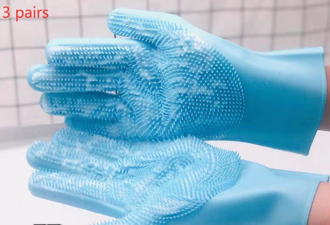 Silicone Dog Grooming and Bathing Gloves