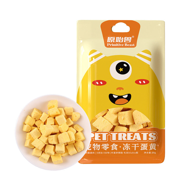 Pet Freeze-dried Snacks Egg Yolk Chicken Grains Dog & Cat Snacks