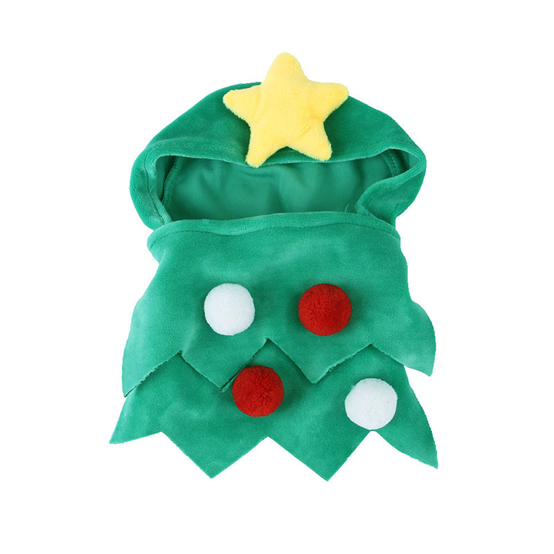 Cute Dog Cat Costume Christmas Cloak Pet Headwear and Scarf