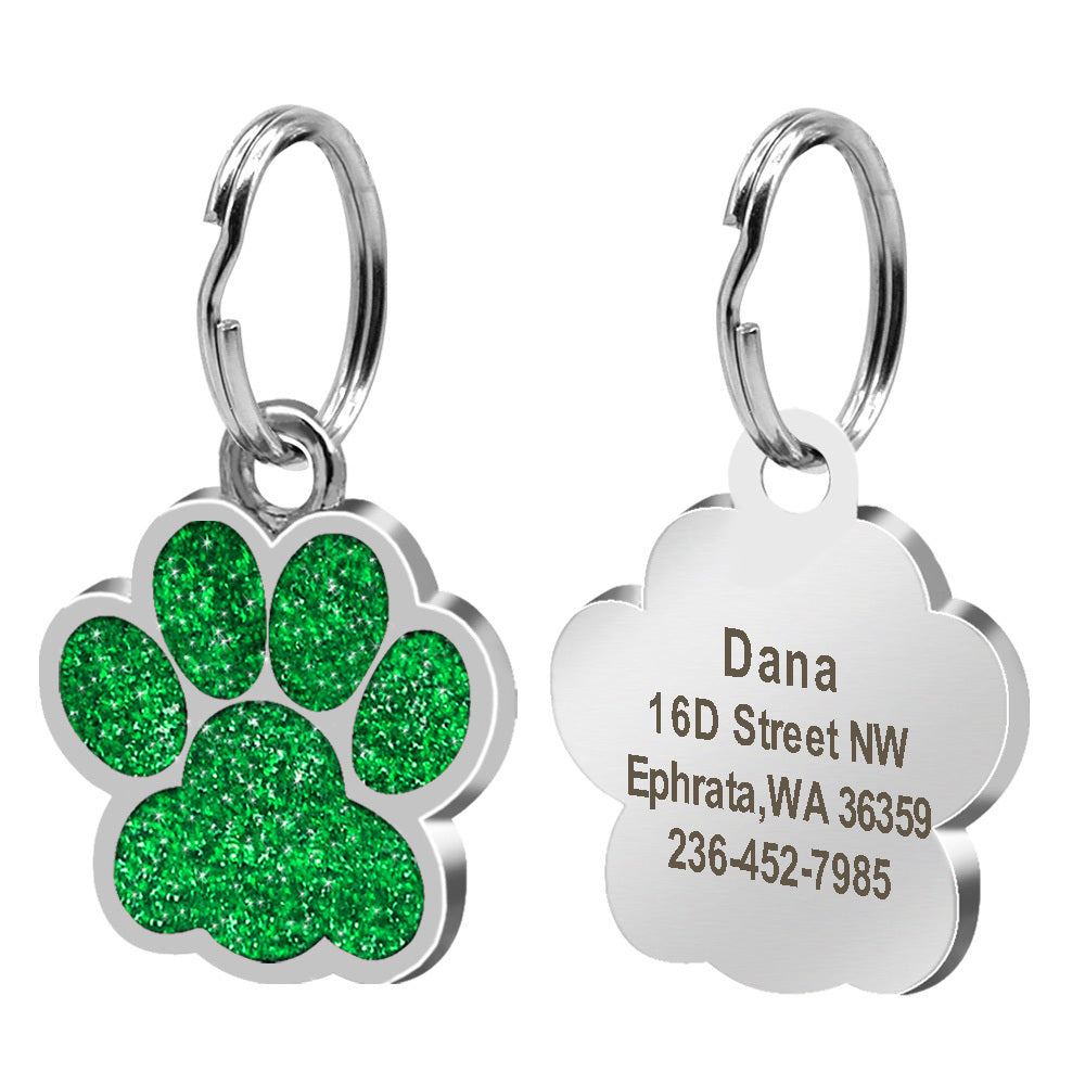 Pet Tag Footprint Dog