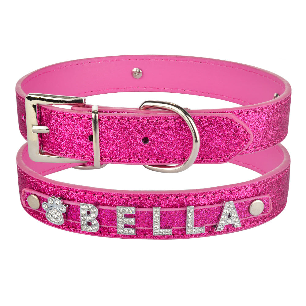 Personalized ID Collars DIY Alphabet Dog Name Collar