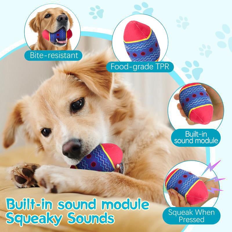 Easter Egg Toys For Pet GREEN And RED Interactive Dog Egg Toy Short-Term Play Design For Aggressive Chewers, Chew Toy With Sounds Modules Squeaky Dog Toy For Small And Medium Dogs, H