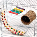 Bird Toy Set Ladder Swing Platform & Tube
