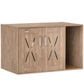 Cat Litter Box Enclosure with Scratching Board, Washroom End Side Table, 31.5 X 19X 20, Walnut Brown