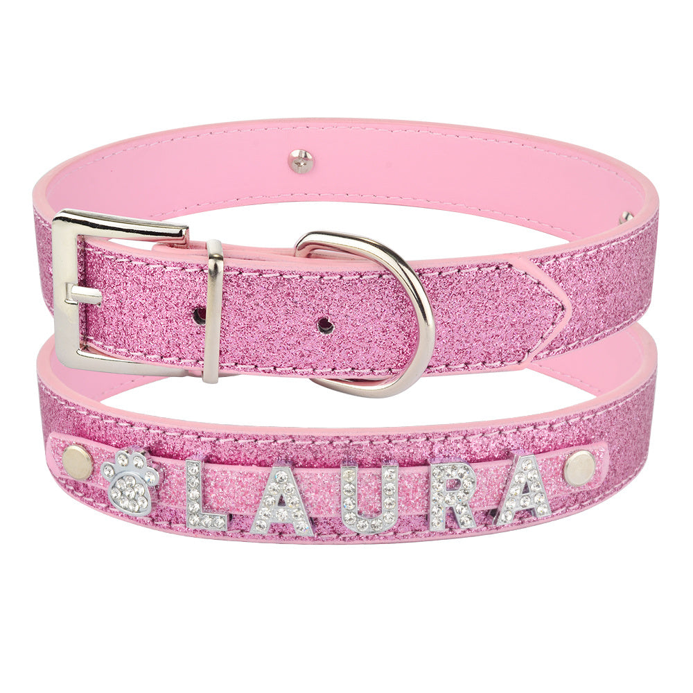 Personalized ID Collars DIY Alphabet Dog Name Collar