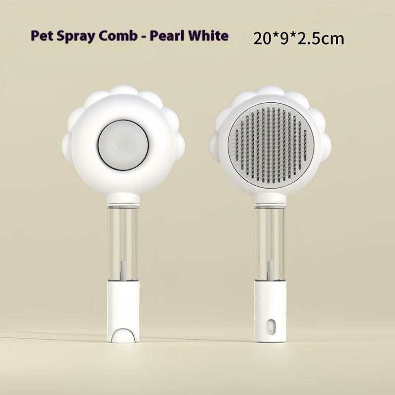 2 In 1 Self Cleaning Pet Brush Comb with Spray