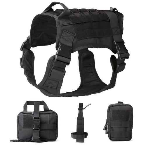 5 Piece Tactical Dog Harness and Leash Set