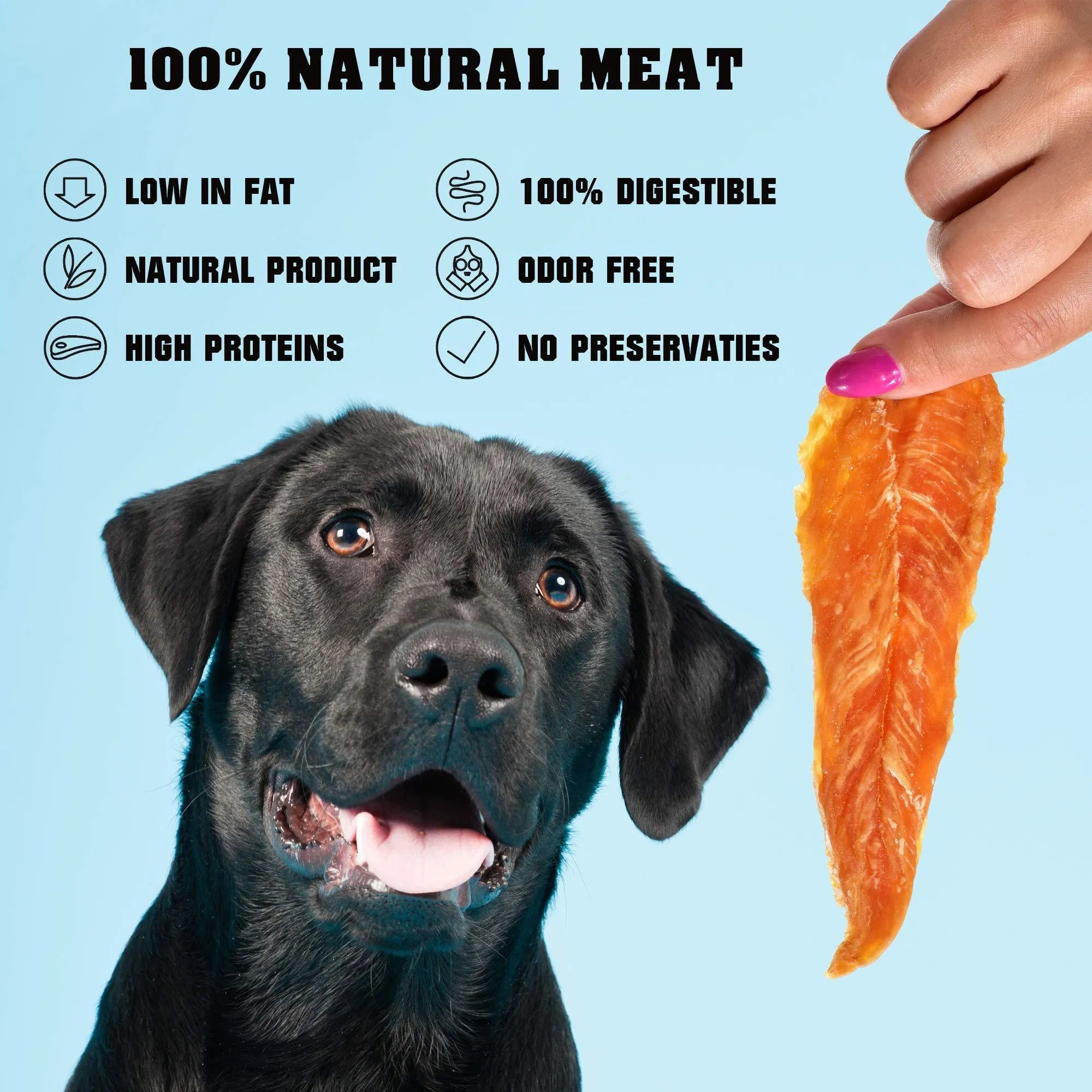 Dog Treats Chicken Jerky 1.5 Lb Human Grade, Grain Free Organic Meat High Protein Dried Strips Best Chews For Dogs