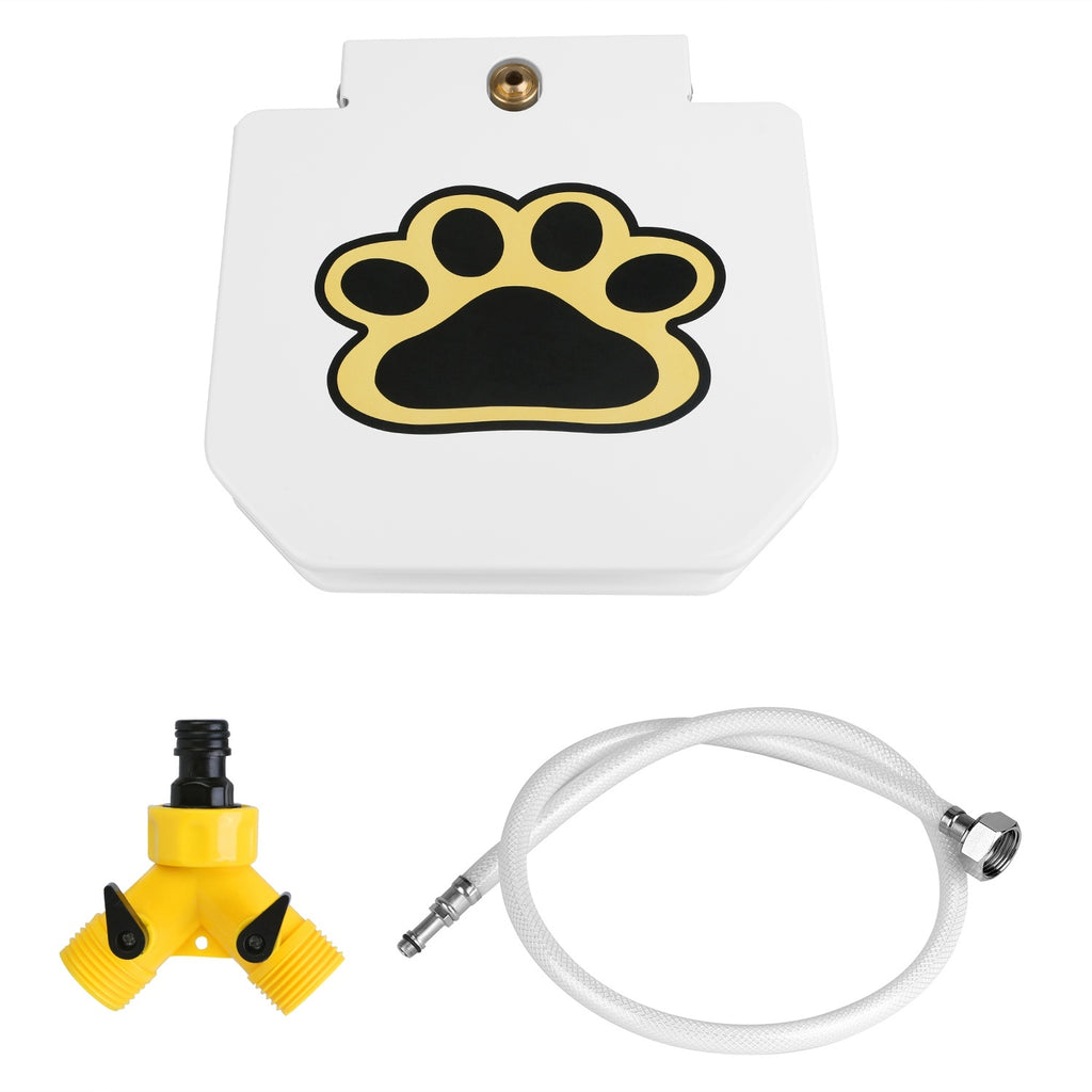 Dog Water Fountain Outdoor Dog Pet Water Dispenser Step-on Activated Sprinkler With Interactive Paw Pedal Valve For Drinking Water