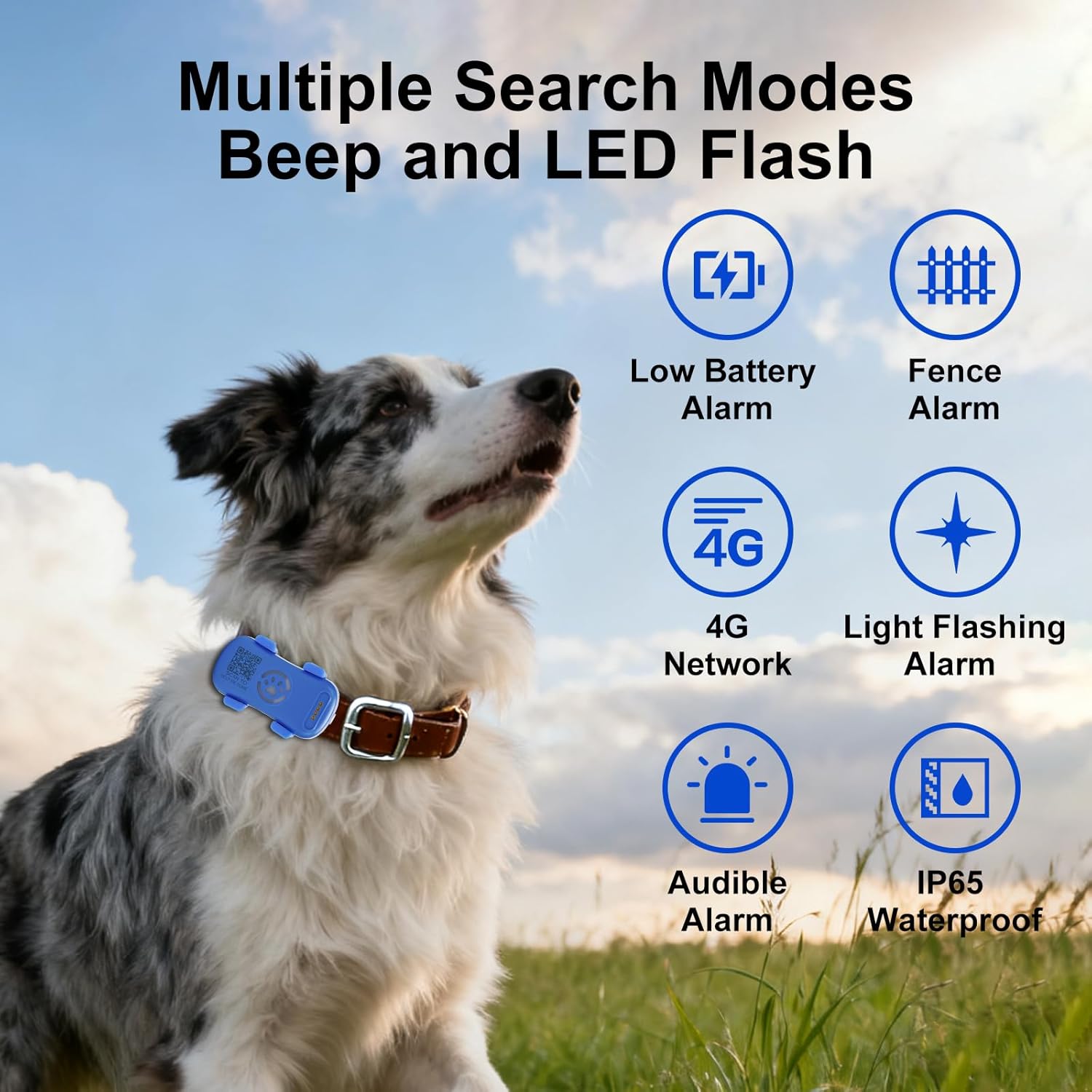 Unlimited Distance GPS Anti-Lost Pet Tracker with Geo-fence, Flash Light & Sound Alarm, Fits Most Pet Collars (Only shipping inside USA)