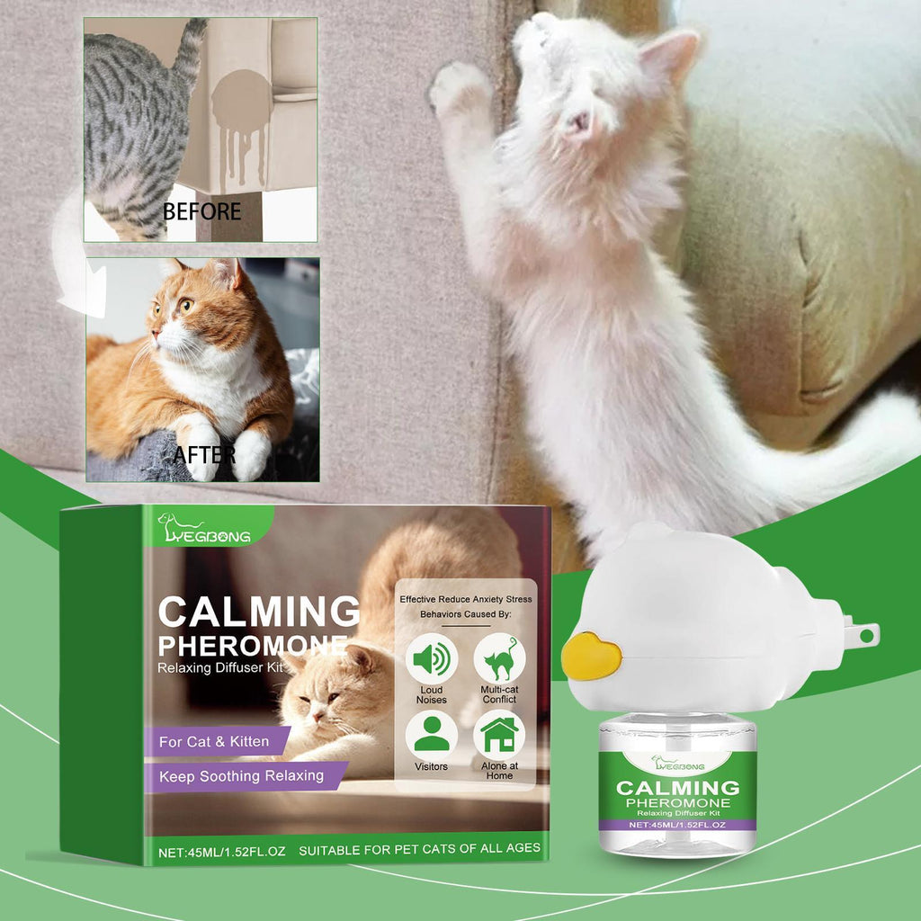 Yegebang Cat Emotional Care Set Pet Cat Soothing Calm Estrus Irritability Mood Noise Reduction Care