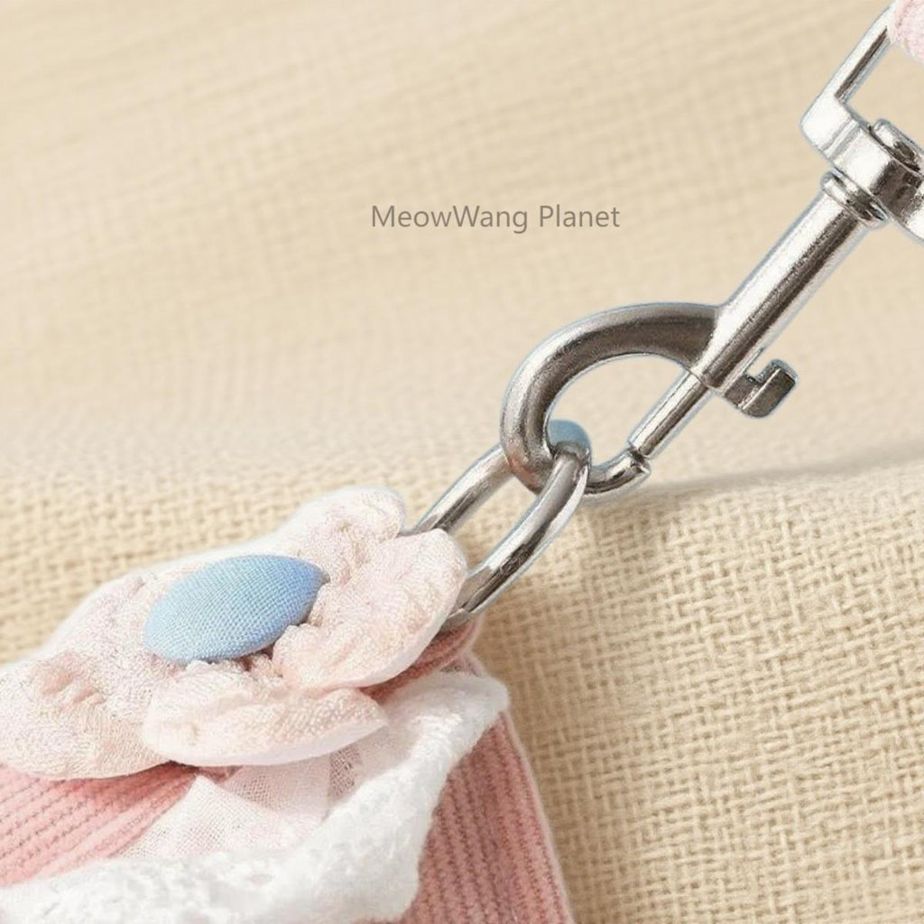 Dog Leash Cat Leash Premium Summer Pet Harness Leash Set Breathable Lightweight And Escape Proof Vest For Cats Small Dogs Adjustable Outdoor Walking Gear With Secure Leash Attachment Luxury Pet Gift F