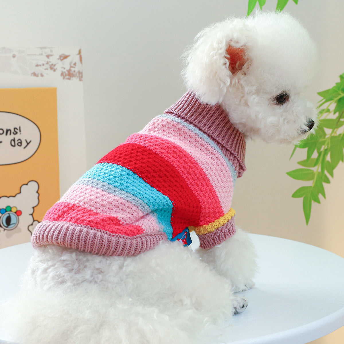 Color Striped Comfortable Pet Sweater