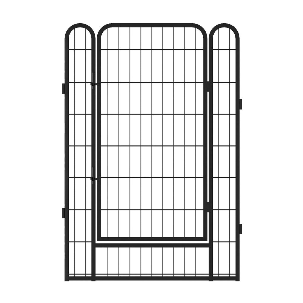 6 Panels Heavy Duty Metal Playpen With Door 39.37 H Dog Fence Pet Exercise Pen For Outdoor, Indoor