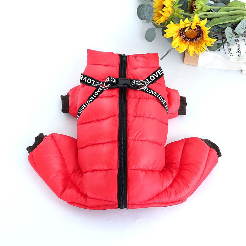 Thick Windproof Four-leg Pet Parka