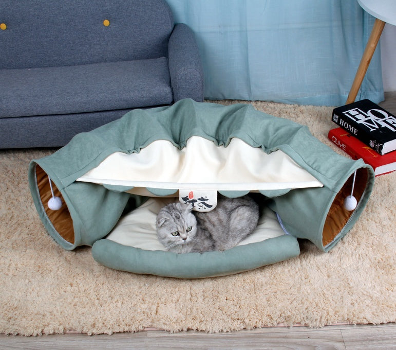 Cat Matcha Park Passage Tunnel Toy and Nest