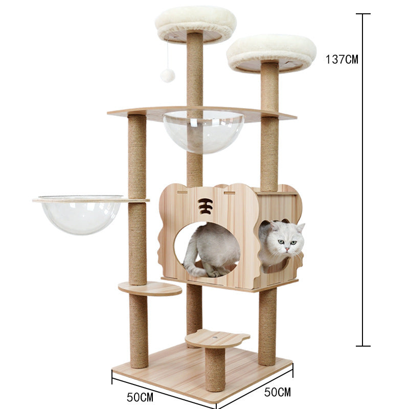 Cat Tree Cat Crawl Cat Nest Cat Scratching Board Pet Toy Space Capsule
