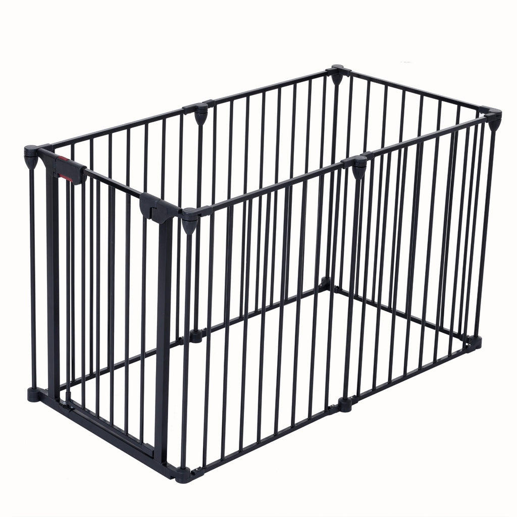 150 Adjustable Safety Gate 6 Panels Play Yard Metal Doorways Fireplace Fence Christmas Tree Fence G