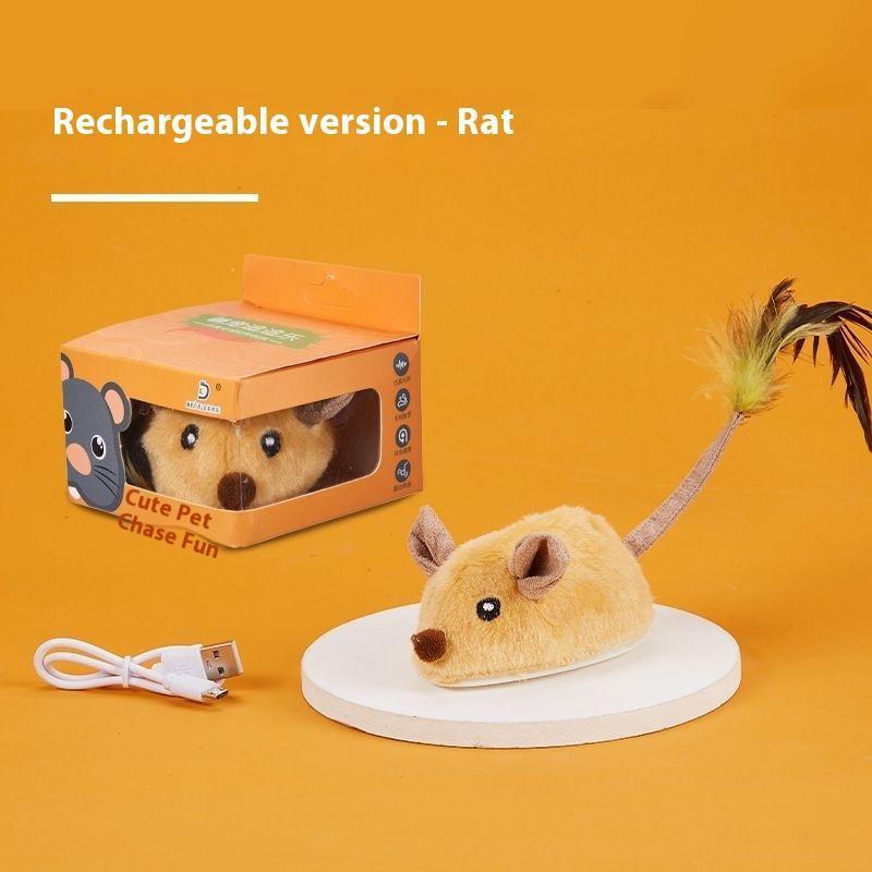 Electric Orange Mouse Cat Toy