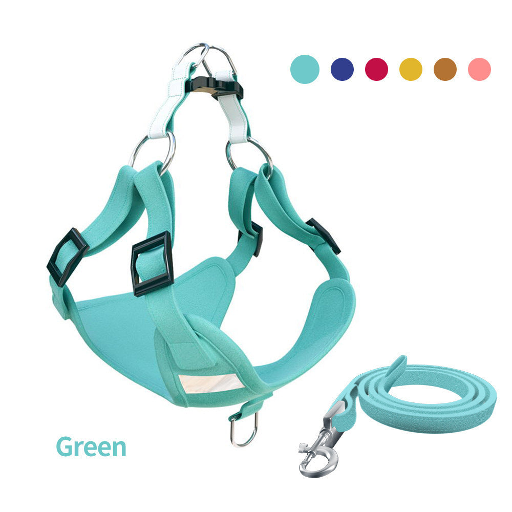 Dog Harness Reflective Dog Leash Vest Type Harness Set