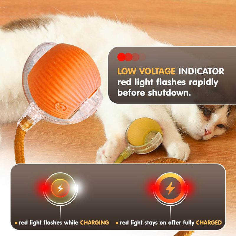 Smart Pet Rolling Ball with Teaser Sensor