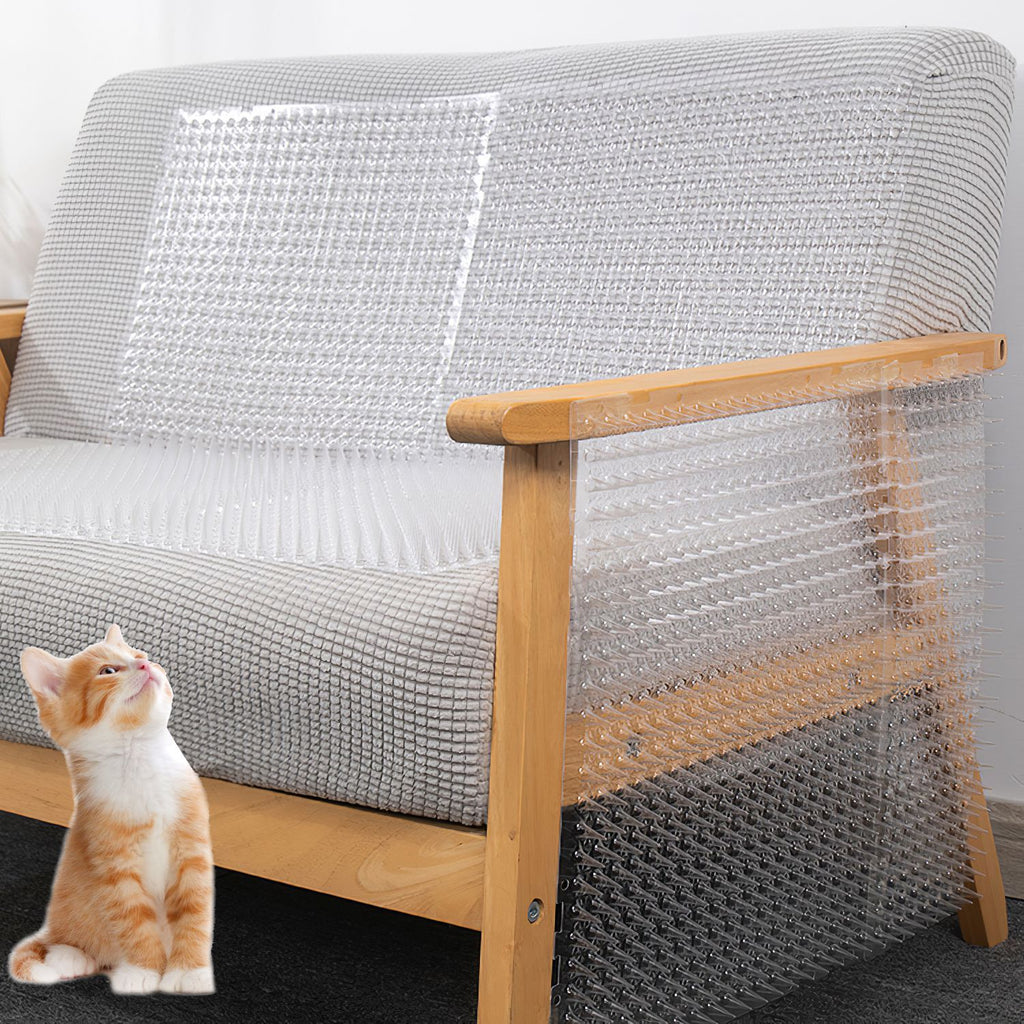 16Pcs Cat Deterrent Mats For Indoor Outdoor Use Keep Cats Dogs Away Pets 16x13in Deterrent Training Mats With Spikes 22x1FT Area