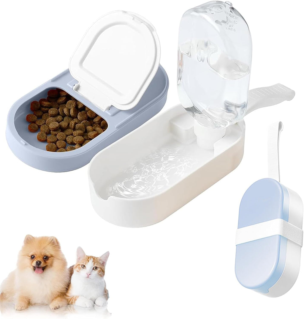 Dog Water Bottle & Bowl 2-in-1 Food Container Large Enough For Dog Treats Steak Sticks Bars Portable Pet Water Dispenser For Hiking Travel Cat Bowls