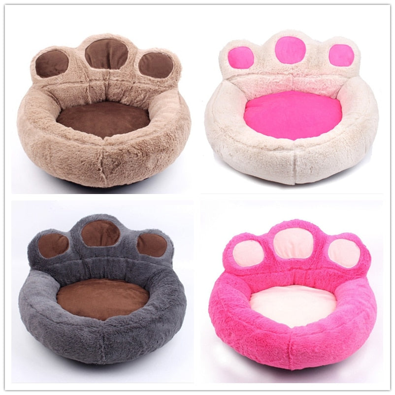 Paw Pet Bed - Dog & Cat Round Bed